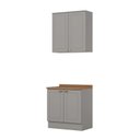 Ver imagem 2 de Cozinha Compacta Modulada 2 Peças 100% MDF com Tampo Americana