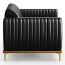 Ver imagem 7 de Kit 2 Poltronas Decorativas Base Gold Molino D06 PU B-159 Preto - Mpozenato