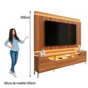 Ver imagem 5 de Rack Painel para TV até 75" 210cm MDF com LED Jequitibá Movelove