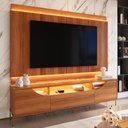 Ver imagem 1 de Rack Painel para TV até 75" 210cm MDF com LED Jequitibá Movelove
