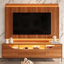 Ver imagem 4 de Rack Painel para TV até 75" 210cm MDF com LED Jequitibá Movelove