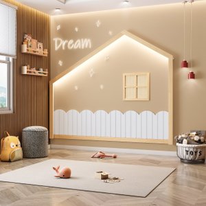 Moldura Infantil Casinha Dream Decor com Led Casatema