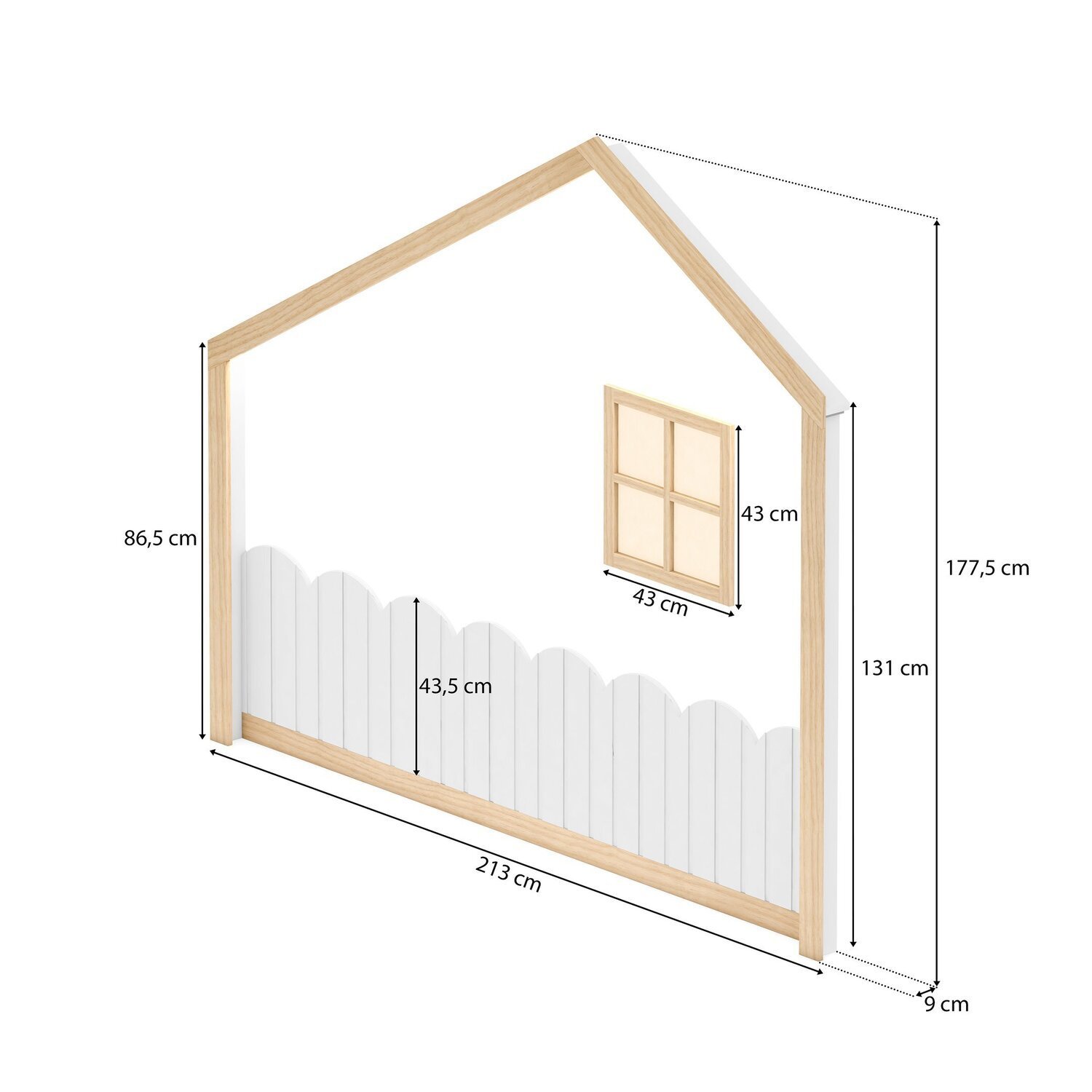 Moldura Infantil Casinha Dream Decor com Led Casatema - 5