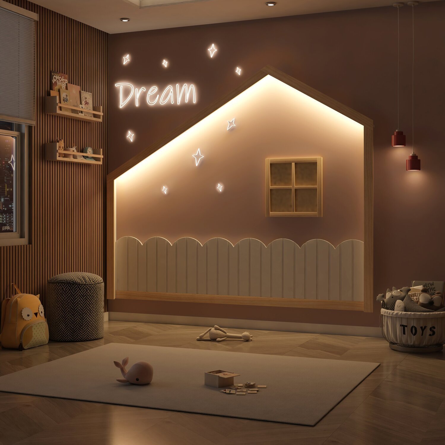 Moldura Infantil Casinha Dream Decor com Led Casatema - 3