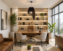 Ver imagem 3 de Luminária Pendente MDF Marrom Escuro Moderno Orbit Montado