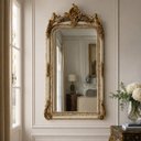 Ver imagem 2 de Espelho com Moldura Entalhada em Branco e Dourado a: 159cm L: 84cm C: 09cm