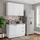 Ver imagem 1 de Cozinha Compacta 2 Peças 100% MDF Branco HP Americana