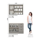 Ver imagem 4 de Cozinha Compacta 2 Peças 100% MDF Cinza Americana