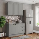 Ver imagem 1 de Cozinha Compacta 2 Peças 100% MDF Cinza Americana