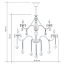 Ver imagem 4 de Lustre Pendente de Cristal Candelabro Maria Tereza Nice 18 lâmpadas E14 Bivolt:Transparente/110V/220