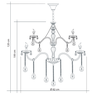 Lustre Pendente de Cristal Candelabro Maria Tereza Nice 18 lâmpadas E14 Bivolt:Transparente/110V/220 - 4