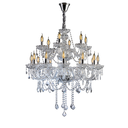 Ver imagem 1 de Lustre Pendente de Cristal Candelabro Maria Tereza Nice 18 lâmpadas E14 Bivolt:Transparente/110V/220