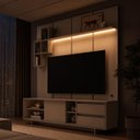 Ver imagem 5 de Rack Painel TV até 55 Polegadas 180cm e Iluminação em LED Linea Arenas