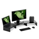 Ver imagem 2 de Suporte de Mesa Base Elevada Ajustável 3 Monitores Gamer Notebook Preto