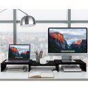 Ver mais imagens de Suporte de Mesa Base Elevada Ajustável 3 Monitores Gamer Notebook Preto