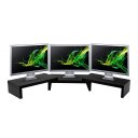 Ver imagem 7 de Suporte de Mesa Base Elevada Ajustável 3 Monitores Gamer Notebook Preto