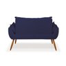 Namoradeira Opala Sofá Confortável – Balaqui Decor Cor:Azul Marinho - 3