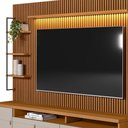 Ver imagem 6 de Painel TV até 75" Ripado com Rack e Módulo Esquerdo Nature e Off White 224x198 cm L04 - D'Rossi