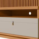 Ver imagem 5 de Painel TV até 75" Ripado com Rack e Módulo Esquerdo Nature e Off White 224x198 cm L04 - D'Rossi