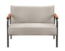 Ver imagem 4 de Conjunto com 2 Poltronas e Namoradeira Decorativa Jade Sala de Estar Bege