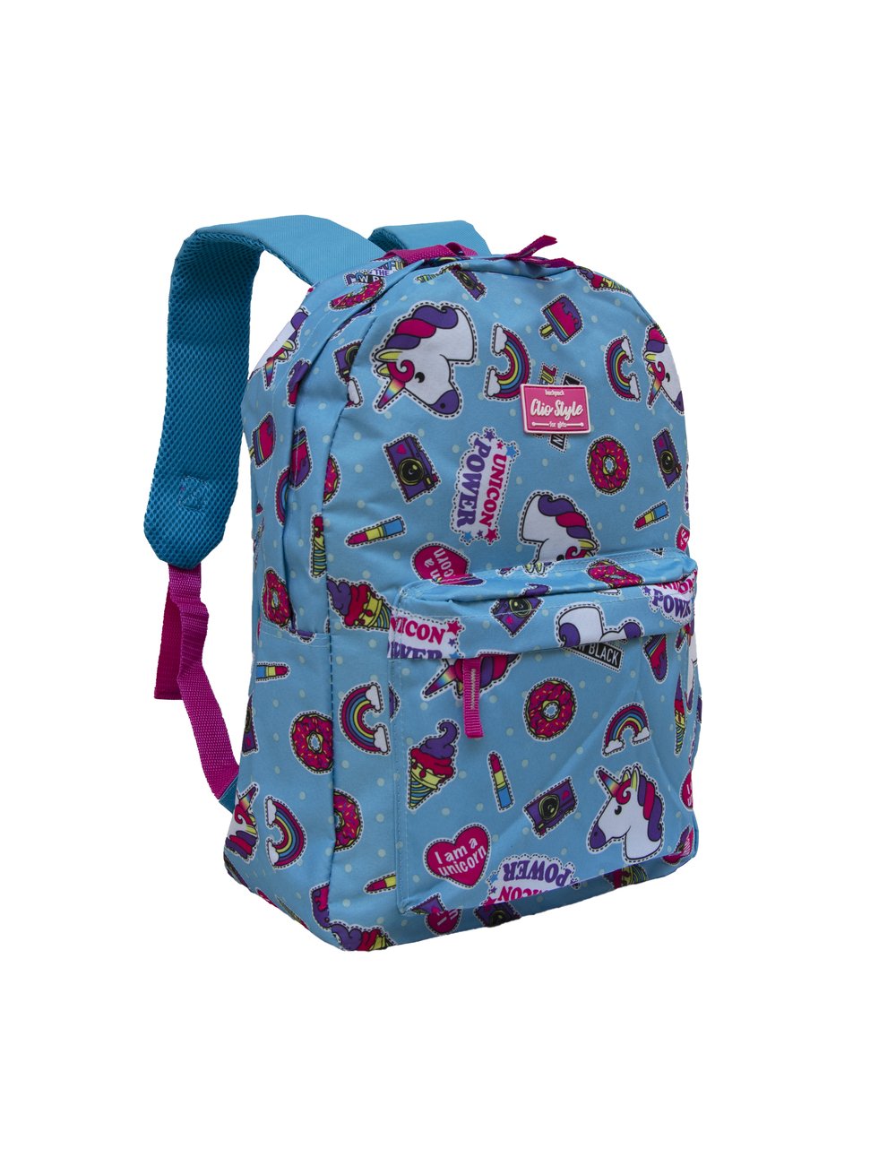 MOCHILA UNICORNIO ESCOLAR MODERNA ESPAÇOSA VARIAS CORES: Azul - 1