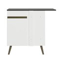 Ver imagem 3 de Balcão de Cozinha Canto com 1 Porta 90cm Retrô Florença Multimóveis MP2432 Branco