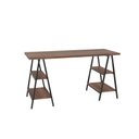 Ver imagem 5 de Mesa Cavalete 150X60X75Cm Nogal/Est.Preta