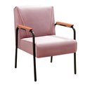 Ver imagem 2 de Poltrona Decorativa para Sala de Estar, Recepção Jade Rosa Rose