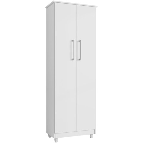 Armário Multiuso 2 Portas 3 Prateleiras Nero Branco