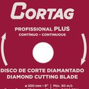 Ver imagem 2 de Disco de Corte Contínuo Diamantado Profissional Plus 200mm - Cortag