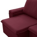 Ver imagem 6 de Sofá 3 Lugares Retrátil Reclinável para Sala 225cm Malfati F04 Veludo Vermelho - Lyam Decor