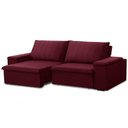 Ver imagem 1 de Sofá 3 Lugares Retrátil Reclinável para Sala 225cm Malfati F04 Veludo Vermelho - Lyam Decor