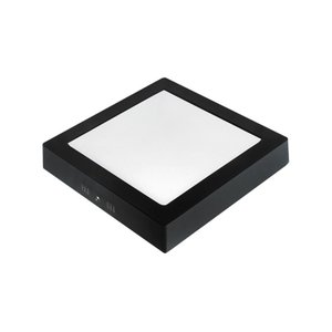 Painel de Led Taschibra Quadrado Lux de Sobrepor 18W Bivolt Preto 6500K - Luz Branca