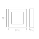 Ver imagem 2 de Painel de Led Taschibra Quadrado Lux de Sobrepor 18W Bivolt Preto 6500K - Luz Branca