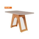 Ver imagem 7 de Conjunto: Mesa de Cozinha Carol Tampo Madeirado C/ Vidro 130x80cm e 4 Cadeiras Nicole Nature-