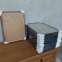 Ver imagem 2 de Moldura Modelo Caixa Madeira Pinus Tamanho A4 21x30 com Vidro na Cor Preta