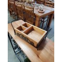 Ver imagem 4 de Porta Temperos Arabesco de Mesa Ferro e Madeira Rústico