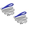 Corrente Para Cachorros Pet Cao Animais Estimaçao Kit 2 Uni Guia 2.0mmx120cm Prende Coleira Passeio  - 1