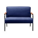 Ver imagem 4 de Namoradeira Decorativa Braços Fixo Jade Azul Marinho