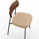 Ver imagem 2 de Kit 02 Cadeiras Sala de Jantar L02 Marrom Bege Escuro