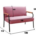Ver imagem 3 de Namoradeira Decorativa Braços Fixo Jade Rosa