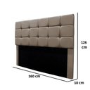 Ver imagem 3 de Cabeceira Estofada Cama Box Casal 160 Cm Ananda Suede Cappuccino