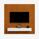 Ver imagem 5 de Rack Suspenso com Painel Ripado Moderno e Elegante 2 Gavetas:Branco
