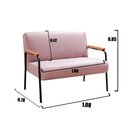 Ver imagem 3 de Namoradeira Decorativa Braços Fixo Jade Rosa Rose