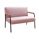 Ver imagem 2 de Namoradeira Decorativa Braços Fixo Jade Rosa Rose