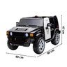 Mini Carro Jipe Elétrico Infantil 12V Policia Luz Som Bateria Controle Remoto Preto Brinqway Bw236pt - 2