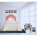Ver imagem 1 de Cabeceira Solteiro Luxo Veludo Rosa Dupla Tacha Fumê 65x90