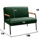 Ver imagem 3 de Namoradeira Decorativa Braços Fixo Jade Verde