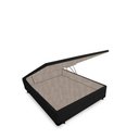 Ver imagem 2 de Base Box Baú Víúva Luxo Blindado AColchoes Suede Preto 49x128x188