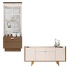 Conjunto Decorativo Cristaleira e Buffet Aparador Peggy/albâni Off White/castanho G26 - Gran Belo - 7